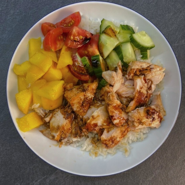 Asijská miska s lososem